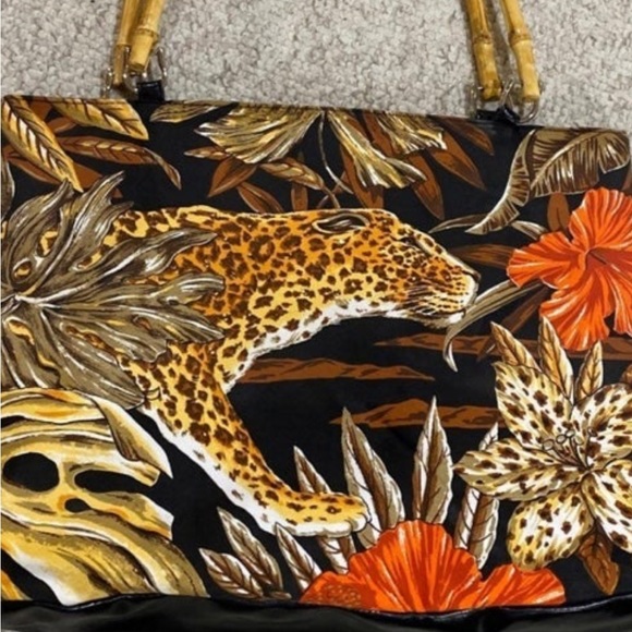 Diane Gilman! Vintage Cheetah!,Large Tote Bag - Picture 2 of 8